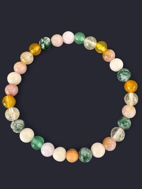 Mixed Gemstone Bead Bracelet 6mm